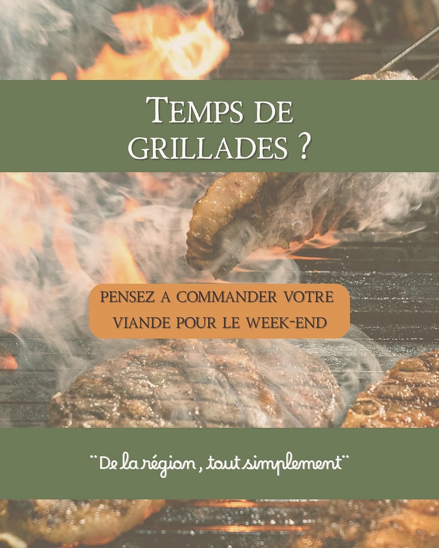 🔥✨ Temps des grillades ✨🔥

Les beaux jours sont là… et les envies de grillades aussi 😍

👉 Pensez à commander votre viande pour le week-end
👉 Viande locale de la Ferme Aebischer, sélectionnée avec soin

Du bon, du local, parfait pour partager un moment convivial autour du grill 💛

Passez au magasin ou réservez dès maintenant pour être sûr de vous régaler !

#aventivrac #avenches #grillades #viandelocale #fermeaebischer #local #consommerlocal #epicerie #vrac #bbq